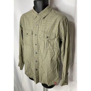 𝅺MENS The North Face M Medium plaid green long sleeved casual shirt